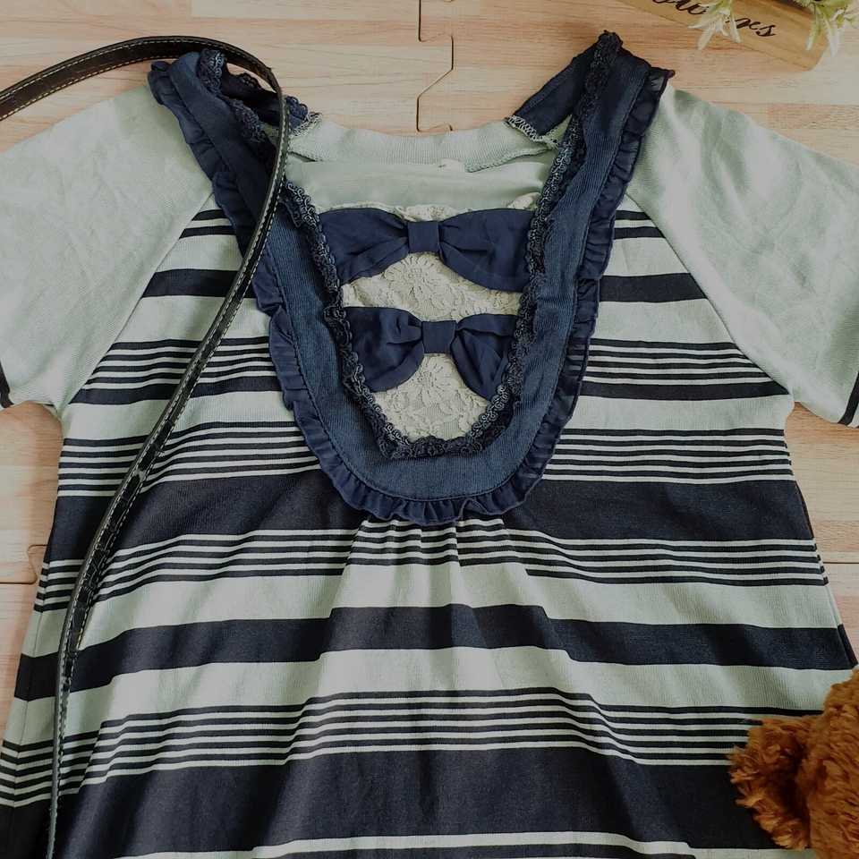 axes femme Women Mini Dress Floral Mori Lolita Hime Gyaru cute Green