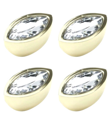 Semetal 4 Pc Diamond Shape Drawer Pulls~ Gold Tone