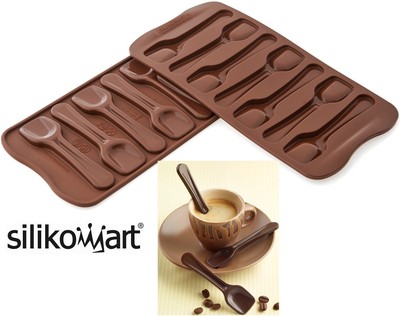 SILICONE CHOCOLATE MOLD #7 CHOCO SPOONS - SILIKOMART LINE SPOONS