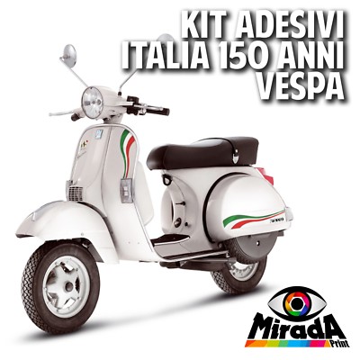 ADESIVI STICKERS MODELS VESPA ITALIA 150 ANNI PX 125 150 200 TRICOLORE  ITALIA