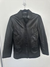 Vintage Marc Laurent Women's Leather Jacket Size L Black Classic