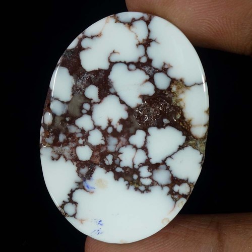 Natural Wild horse (Arizona) Magnesite Jasper Cabochon Gemstone White Red - Picture 6 of 22