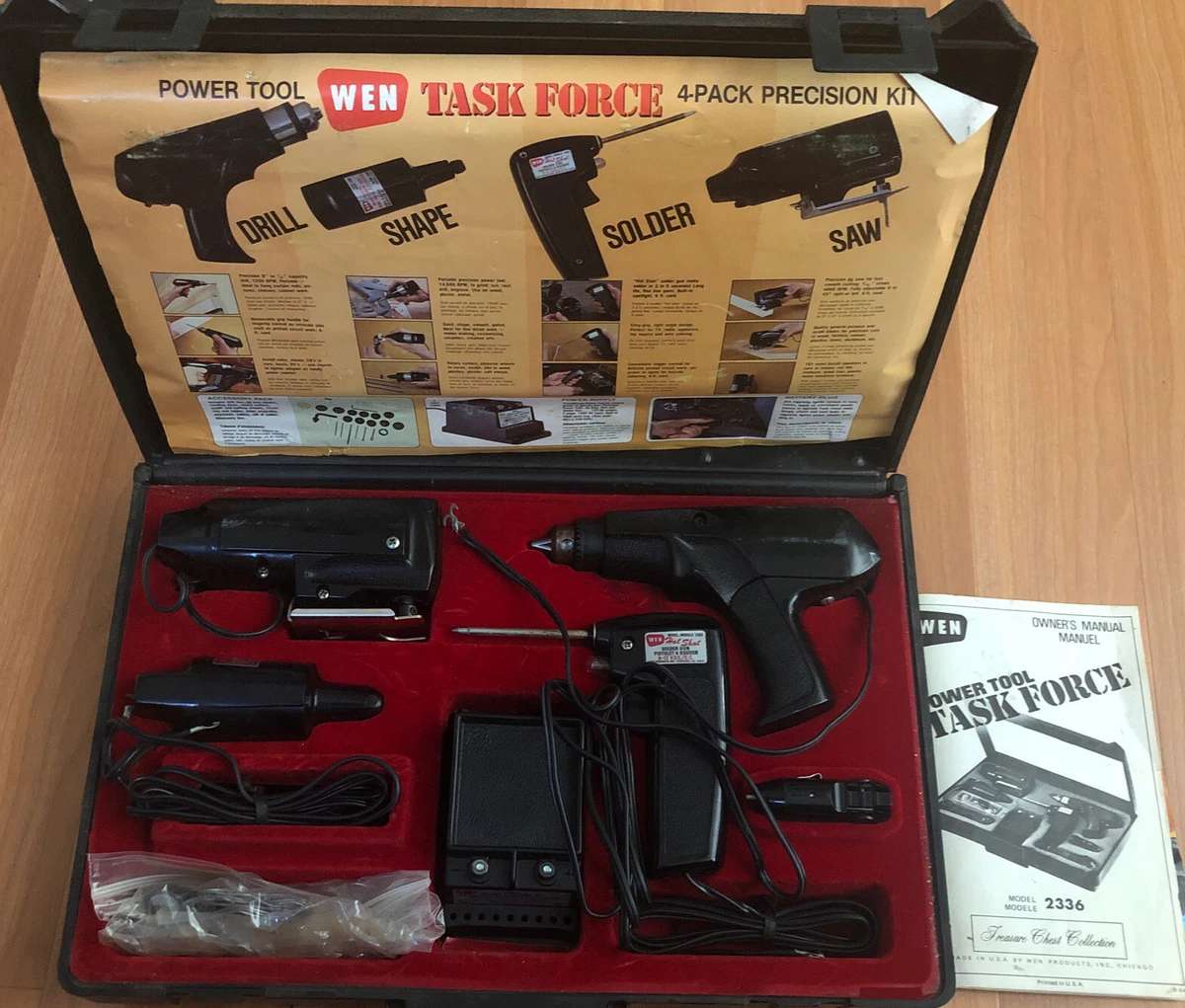 VINTAGE WEN POWER TOOL TASK FORCE TOOL SET MODEL 2336 TREASURE