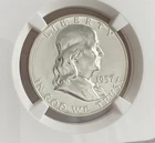 1957 Proof Franklin Half Dollar 50C - NGC PF 64