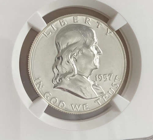 1957 Proof Franklin Half Dollar 50C - NGC PF 64