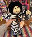 Cabbage Patch Kid Soft Sculpture Halloween Zebra Boy Amber Edition 1989