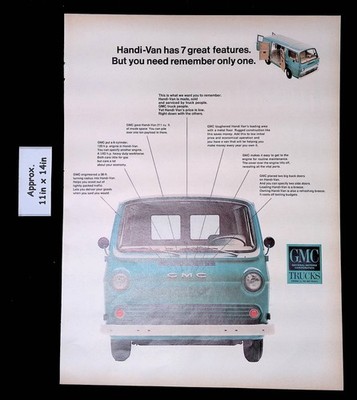 1965 GMC TRUCKS Handi-Van Has 7 Great Features Remember Only One Print Ad 56330