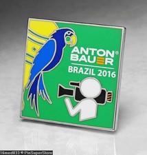 OLYMPIC PINS BADGE 2016 RIO DE JANEIRO BRAZIL RARE MEDIA ANTON BAUER PEACOCK