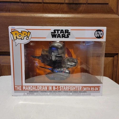 Funko Pop! Rides Super Deluxe: Star Wars - The Mandalorian in N-1 Starfighter...