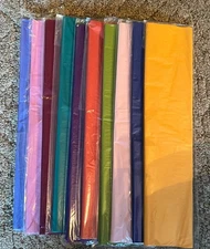 10 Packs of 12 Sheets Satin Wrap Premium Tissue Paper 20" x 30" -Assorted Colors