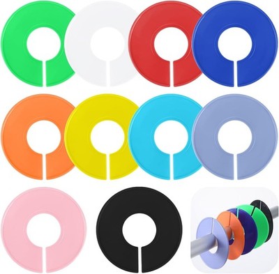 Giantree 10 Pcs Closet Dividers for Hanging Clothes, Color Plastic Rack Dividers