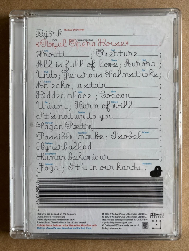 Bjork Vespertine Live at Royal Opera House 2002 DVD - Image 2 of 2