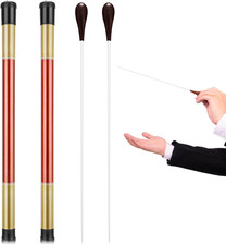 2 Pcs 15 Inch Music Conducting Baton with Case Conductor Baton Orchestra Rosewoo