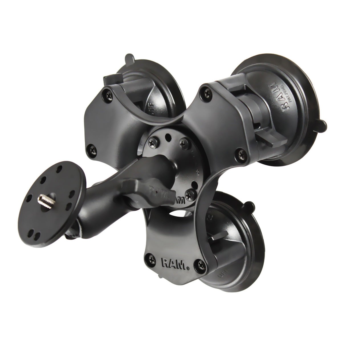 RAP-B-365-224-202AU  RAM Twist-Lock Triple Suction Mount with Roun...