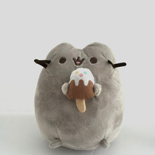 Pusheen Cat Gray Plush 6 inch with Ice Cream Stuffed Animal Fiesta 2024 Kids