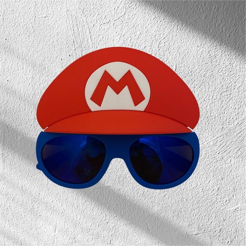Nintendo Super Mario Brothers Sunnies Sunglasses Fun Red Blue White Summer Sun - Picture 1 of 12