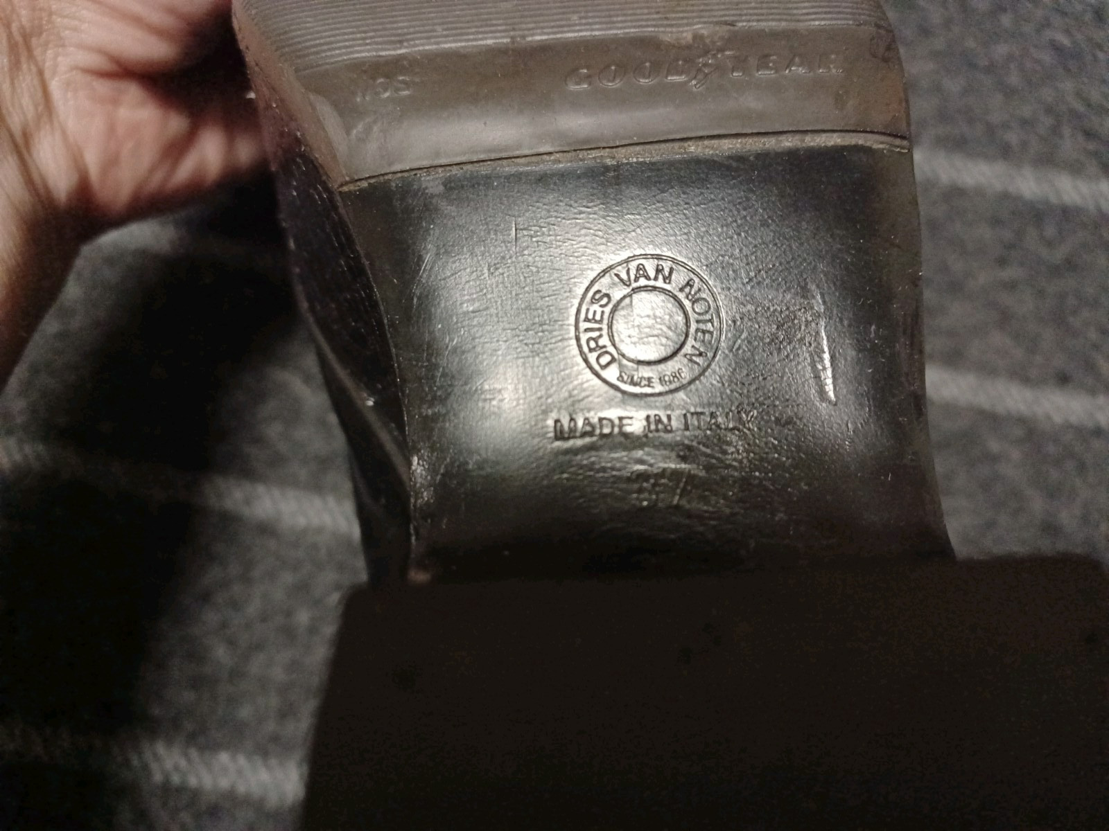 Dries Van Noten BLACK LEATHER PYTHON Platform Boo… - image 16