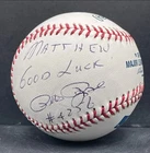 Pete Rose Signed Rawlings Official Major League Baseball JSA COA Insc To Matthew