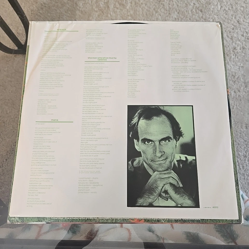 1985 James Taylor "That's Why I'm Here" LP Vinyl Record Columbia Rec. EX/VG+! - Image 3 of 4