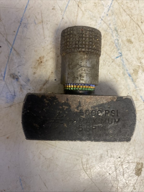 Parker In Line 1/4” Hydraulic Fluid Control Valve N400S 5000 Psi