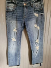 Vigoss Women's The Thompson Tomboy Blue Jeans Waist 29 Length 27 Cuffed