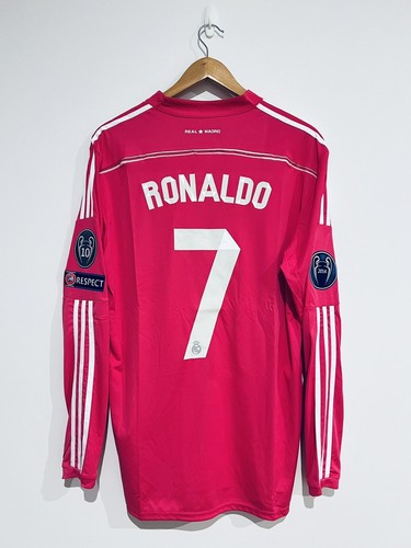 Real Madrid Jersey 2014-15 Away Long Sleeves Men’s Shirt No.7 Ronaldo Size XXL - Picture 11 of 11