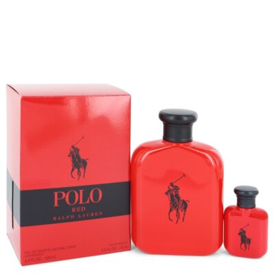 Polo Red by Ralph Lauren Gift Set -4.2 oz Eau De Toilette Spray +
