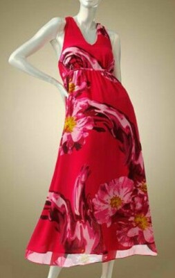 JENNIFER LOPEZ Ravishing Rio MAXI DRESS PINK/MULTI - SIZE SMALL NWT!
