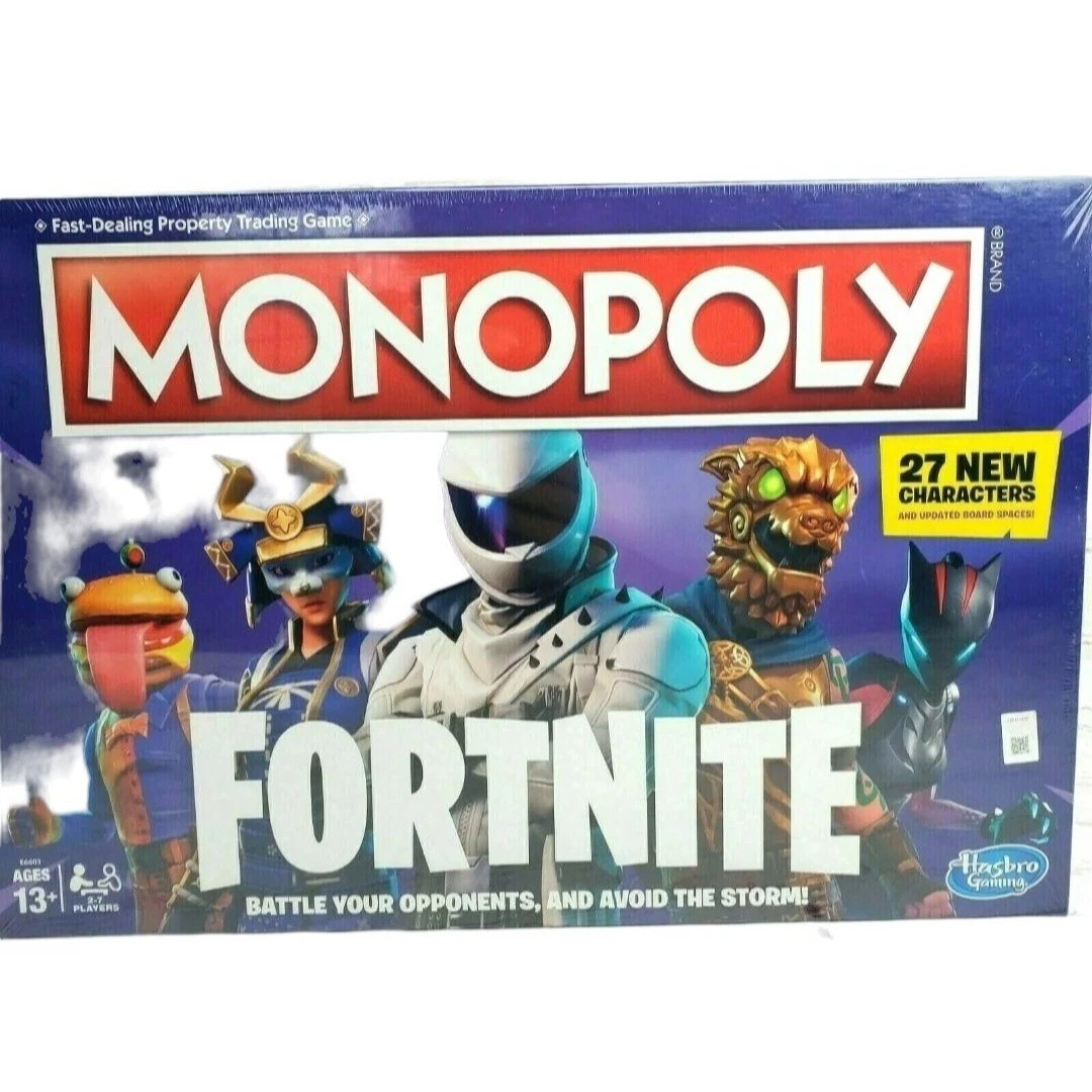 MONOPOLY FORTNITE GAME BOARD 27 NEW CHARACTERS FACTORY SEALED !!