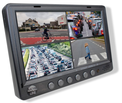 TFT270Q-AHD 7'' Quad Monitor für Rückfahrkameras AHD 4 Eingänge LKW/Bus