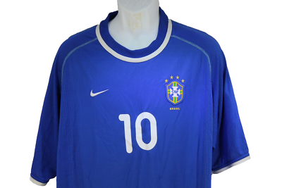 Brazil National Team Authentic Nike Jersey Size XLarge 2000-2001