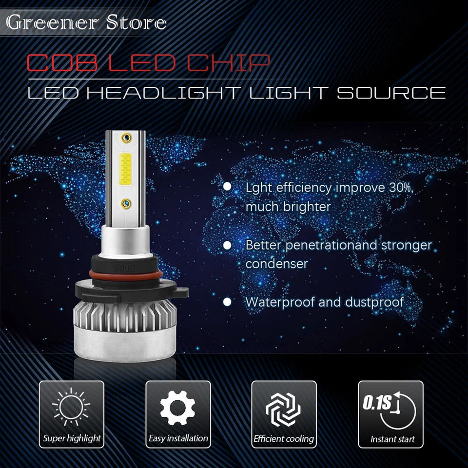 2X Mini 9006 HB4 55W 26000LM Car LED Headlight Lamp Bulb Kit Xenon White 6000K - Image 4 of 4
