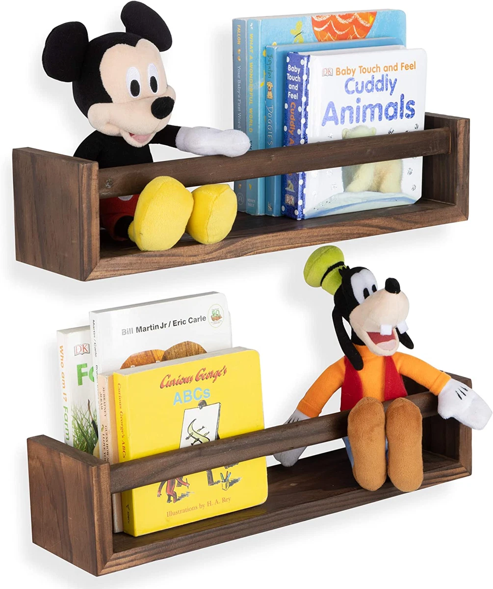 Nursery wall top mounted bookshelf