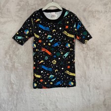 Hanna Andersson Pajama Shirt Kids Size 160 Galaxy Space Theme short Sleeve