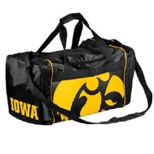Iowa Hawkeyes Duffle Bag Gym Swimming Carry On Travel Luggage Tote NEW