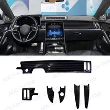 Piano Black Panels Interior Decor For 2021+ Mercedes Benz S class W223 S500 S580