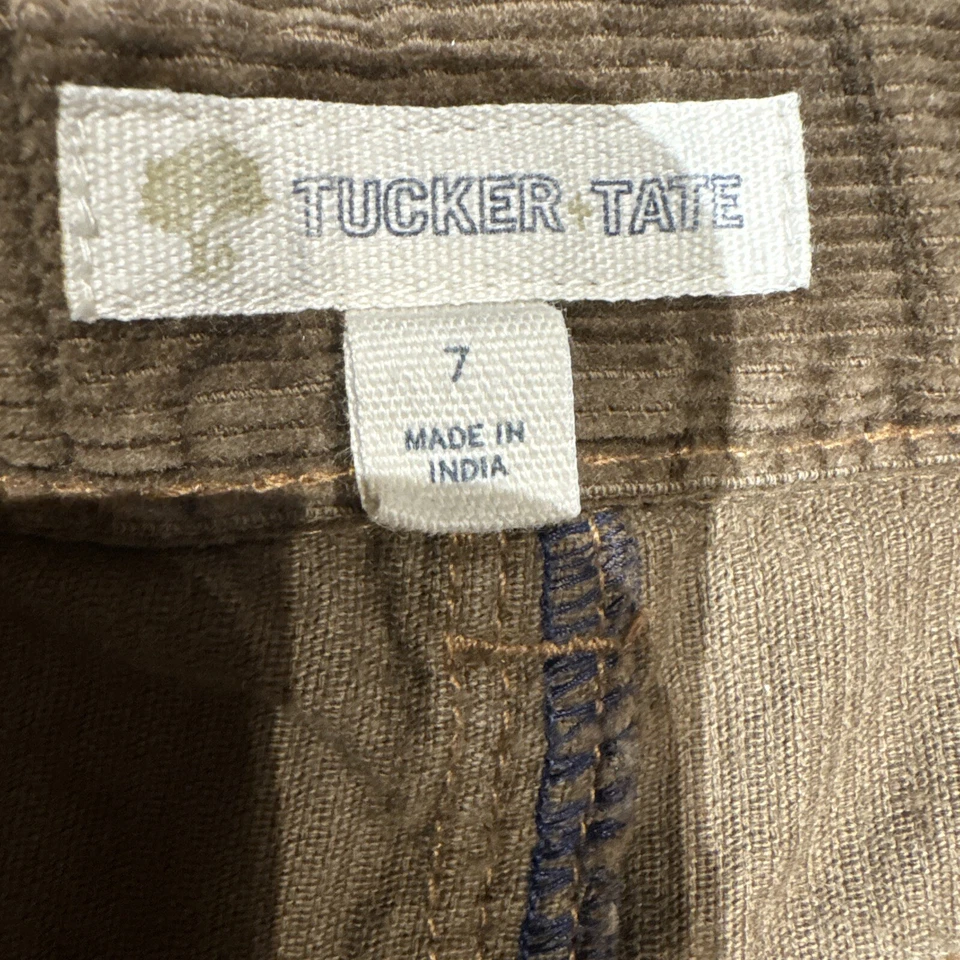 Tucker Tate Corduroy Jeans Size 7 Straight Leg Brown Adjustable Waist Foto 2 de 4