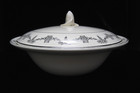 Vintage Taylor Smith USA Covered Bowl Silver Platinum Trim 9" — photo 1