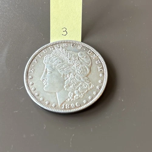 Morgan Silver Dollar $1 Coin 1896 Circulated 0.9 Fineness Silver