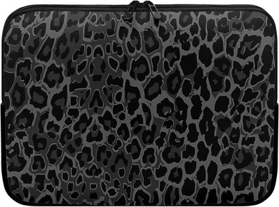 17 Inch Black Leopard Laptop Sleeve, Laptop Cover Lightweight Computer Bag Table