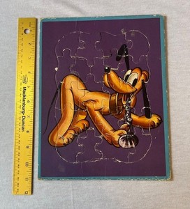 Vintage Walt Disney Productions Jaymar Specialty Pluto with clarinet puzzle