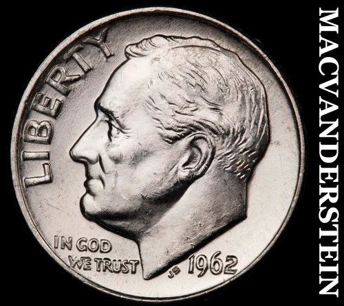 1962-D Roosevelt Dime- Silver Choice Gem Brilliant Uncirculated Luster #i303