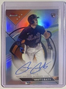 2023 Topps Finest Brett Baty Rookie Auto Autograph RC #FA-BBA Mets