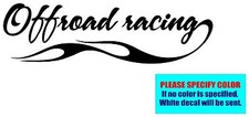 Offroad racing with Flames Vinyl decal sticker Car Truck Window Laptop 12"