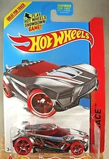 2015 Hot Wheels Treasure Hunt #162 HW Race-Super Chrome CHICANE Chrome wRed Whls