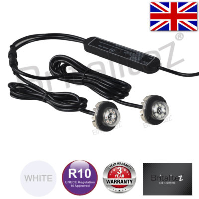 12 V 24 V blinkende LED VERSTECK LICHTER, Lichtleiste Erholung Strobe Leuchtfeuer WEISS