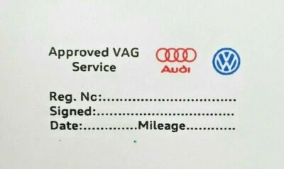Audi VW stamp VAG garage service maintenance stamp service history