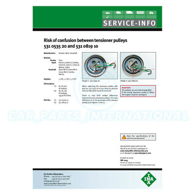 INA 530 0491 10 Timing Strap Kit - View #4