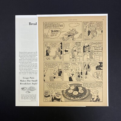 1930 1948 Post Grape Nuts / Grape Nut Flakes Magazine Ad (Lot of 2) 11'' x 14''