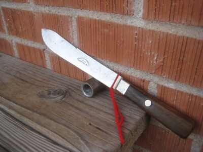 1900s Antique 7'' Blade VILLAGE BLACKSMITH ** Small Thin Carbon Butcher Knife USA